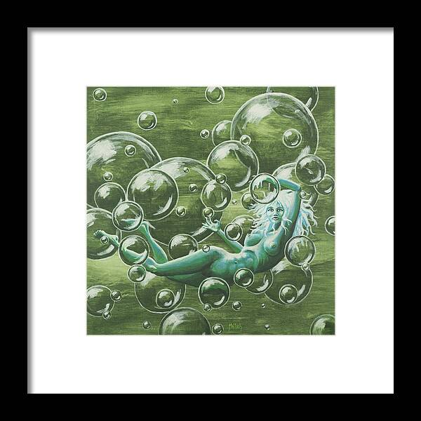 Bubbles Framed Print featuring the painting Bubbles by Jack Malloch