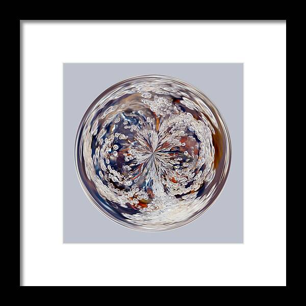 Orb Framed Print featuring the photograph Bubbly Orb by Brent Dolliver