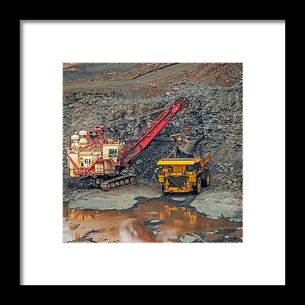 Hull Rust Mine Framed Print featuring the photograph Bucyrus Shovel by Paul Freidlund