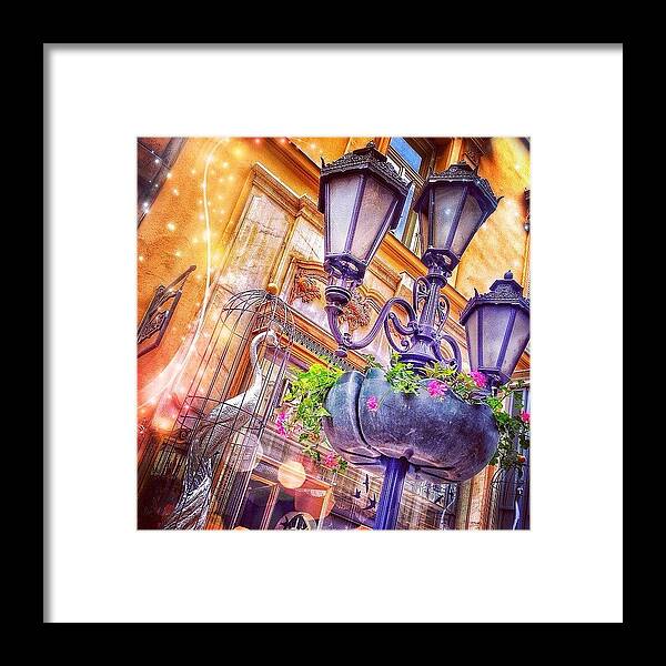 Shop Framed Print featuring the photograph #budapest #street #wall #shop #light by Luigino Bottega