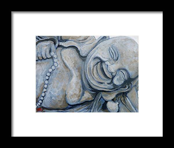Buddha Framed Print featuring the painting Buddha Bella by Tom Roderick