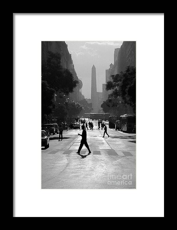 Buenos Aires Framed Print featuring the photograph Buenos Aires Obelisk II by Bernardo Galmarini