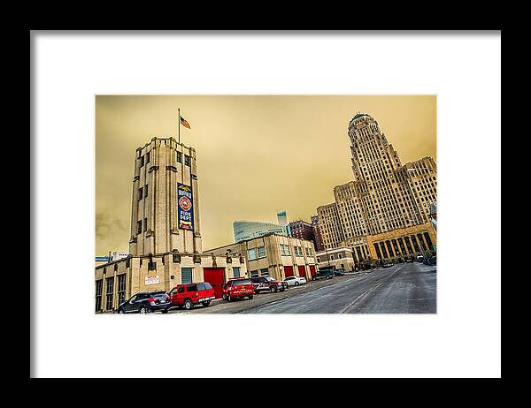 City Traffic Urban Framed Print featuring the photograph Buffalo Fire by John Angelo Lattanzio