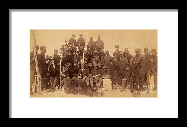 Buffalo Soldiers Framed Print featuring the photograph Buffalo soldiers by Celestial Images