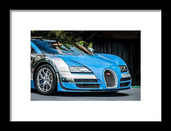 Bugatti Legend - Veyron Special Edition Framed Print featuring the photograph Bugatti Legend - Veyron Special Edition -0844c by Jill Reger