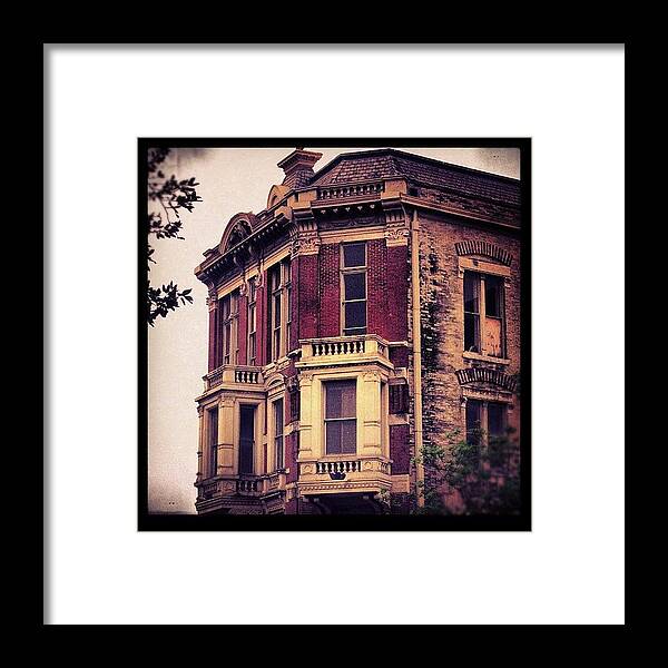 Urban Framed Print featuring the photograph #building #architecture #brick #old by Jill Battaglia