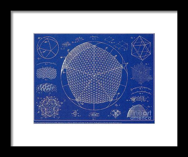 Science Framed Print featuring the photograph Building Construction Geodesic Dome 1951 by Science Source