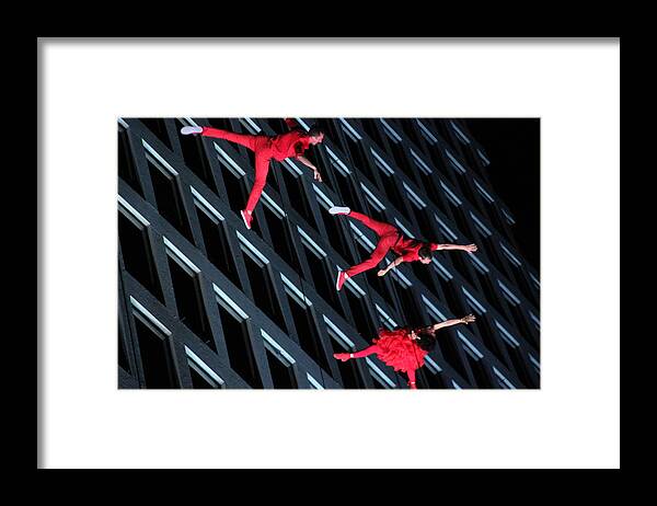 Dancers Framed Print featuring the photograph Building Dancers by Gerald Salamone