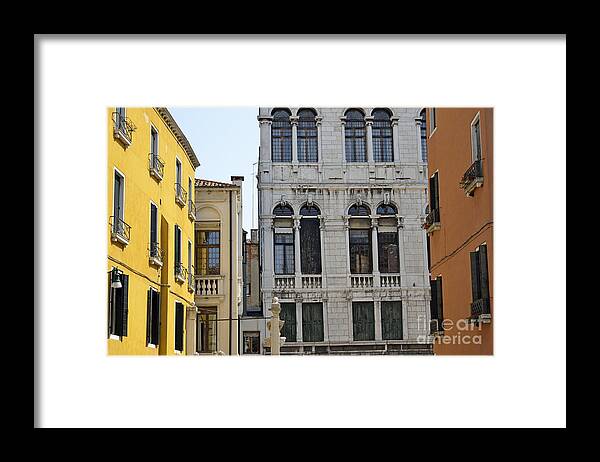 Architecture Framed Print featuring the photograph Building facades by Sami Sarkis