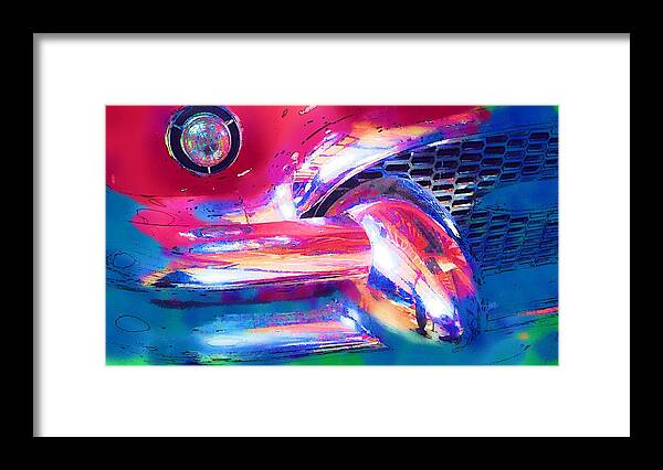 Auto Framed Print featuring the digital art Bullet Hood Classic by Alec Drake