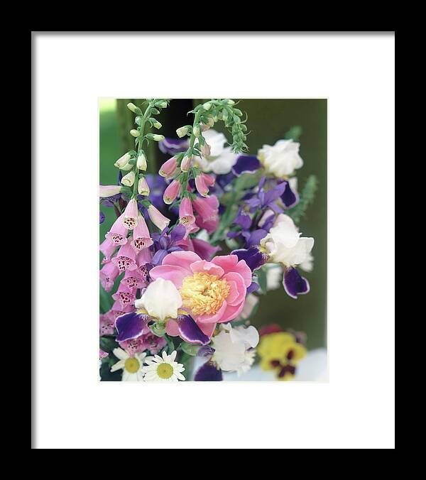 Foxglove Framed Print featuring the photograph Bunch Of Flowers by Horst P. Horst