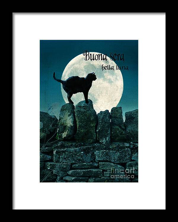 Buona Sera Bella Luna Framed Print featuring the photograph Buona Sera Bella Luna by Jill Battaglia