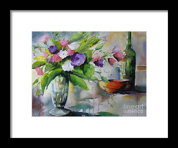 Watercolour Framed Print featuring the painting Burgundy by John Nussbaum