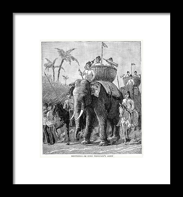 1885 Framed Print featuring the painting Burma Army, 1885 by Granger
