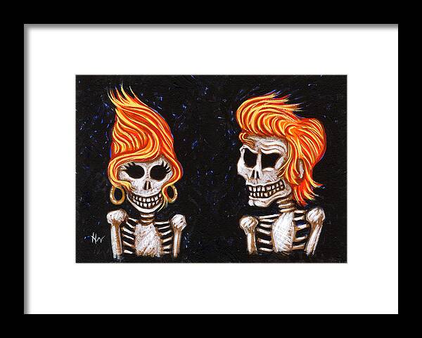 Burning Framed Print featuring the painting Burnin' Love 4 Ever by Holly Wood
