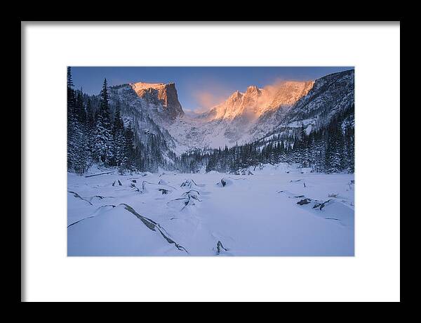 Dream Lake Framed Print featuring the photograph Burnishing by Morris McClung