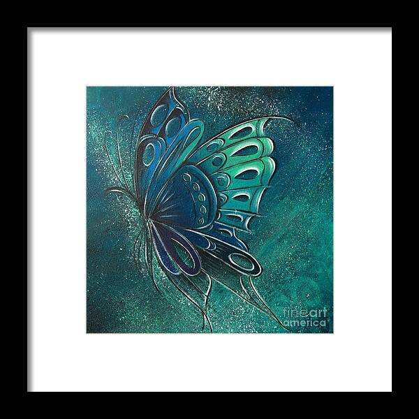 Reina Framed Print featuring the painting Butterfly 2 by Reina Cottier