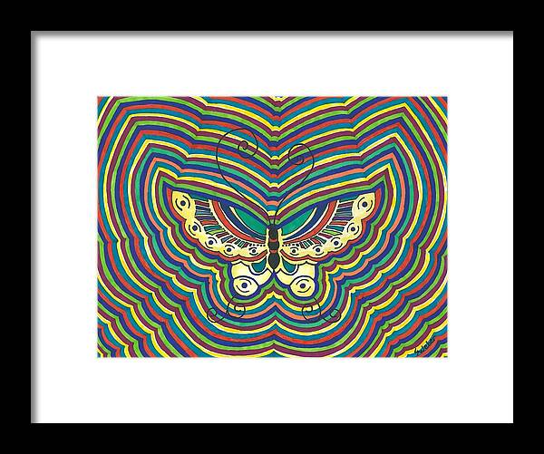 Butterfly Framed Print featuring the painting Butterfly Flutter by Susie Weber