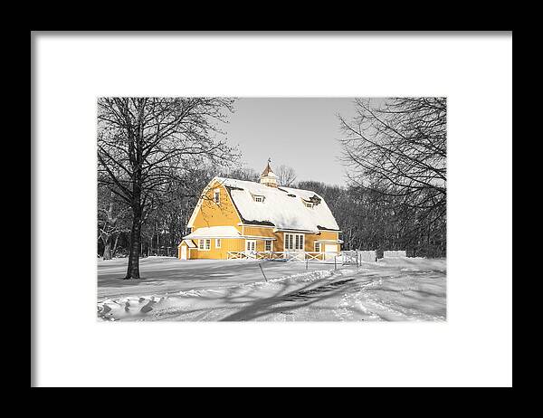 Barn Framed Print featuring the photograph Butterscotch Barn by Cathy Kovarik