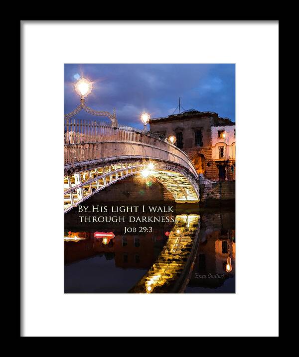 By His Light I Walk Framed Print featuring the digital art By His light I walk by Denise Beverly