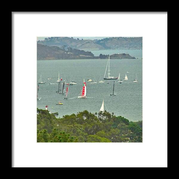  Framed Print featuring the photograph Bye Bye America's Cup, You Will Be by Karen Winokan