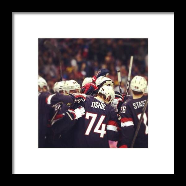 Usahockey Framed Print featuring the photograph bylsma Says, 'i Aged A Couple Of by Anthony Chin