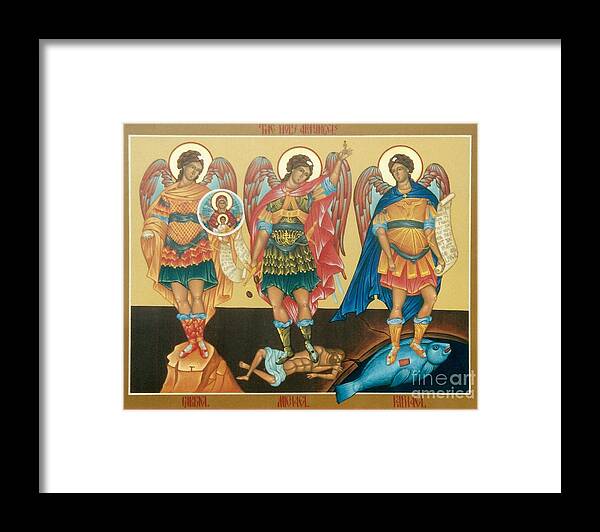 Icon Framed Print featuring the painting Byzantine Icon by Archangelus Gallery