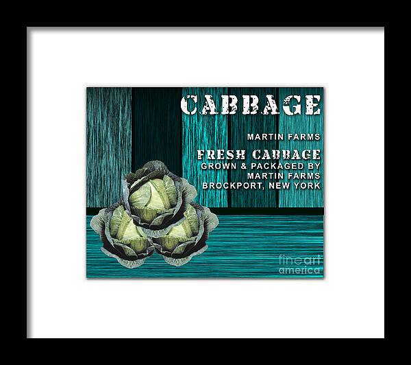 Cabbage Art Framed Print featuring the mixed media Cabbage Farm by Marvin Blaine