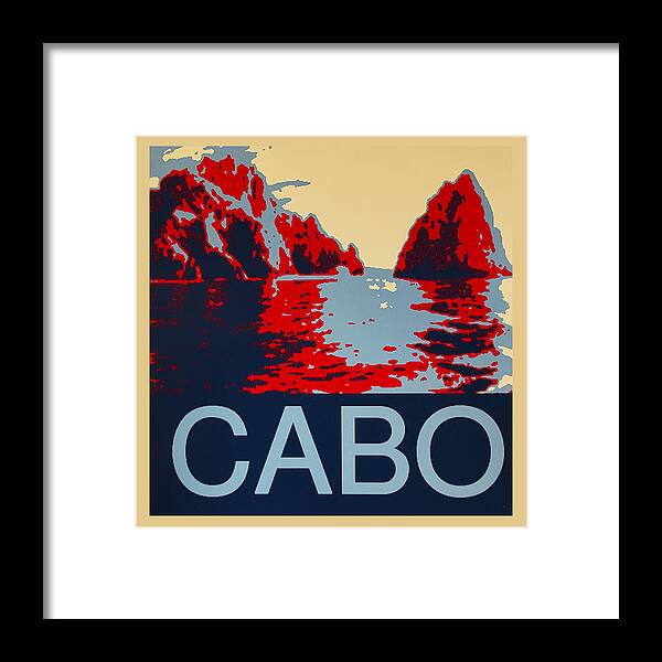 Archway At Cabo Framed Print featuring the digital art Cabo by Barbara Snyder