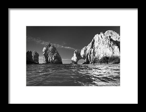 Los Cabos Framed Print featuring the photograph Cabo in Black and White by Sebastian Musial