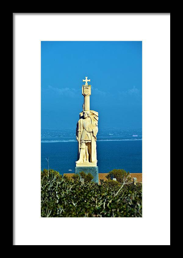 Statue Framed Print featuring the photograph Cabrillo by Nancy Jenkins