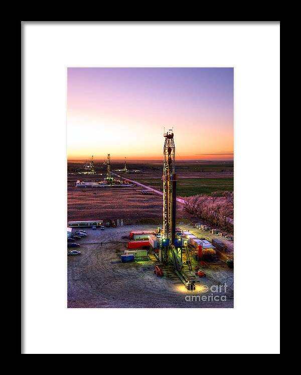 Oil Rig Framed Print featuring the photograph Cac001-155 by Cooper Ross