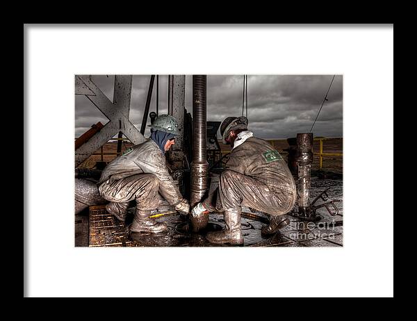 Oil Rig Framed Print featuring the photograph Cac001-68 by Cooper Ross