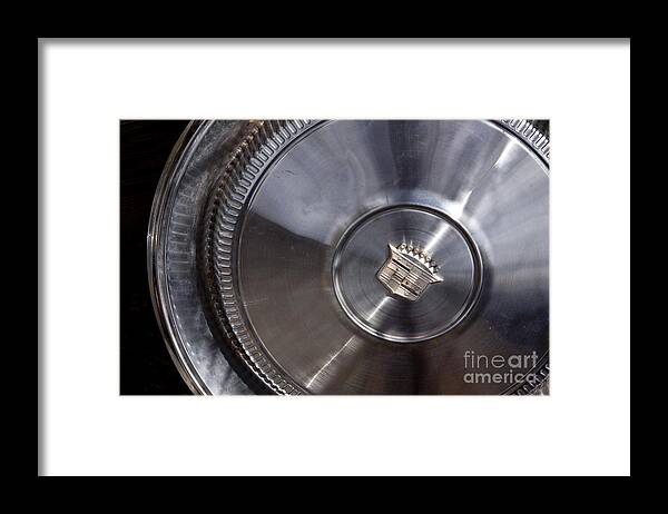 Automobile Framed Print featuring the photograph Cadillac Hub Cap  #1069 by J L Woody Wooden