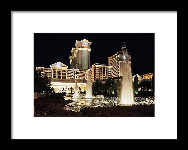 Vegas Framed Print featuring the digital art Caesar's Palace Las Vegas by Frank Lee