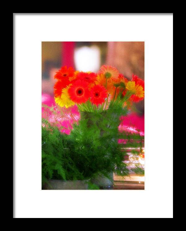 Floral Framed Print featuring the photograph Cafe de Cours Mirabau by John Galbo