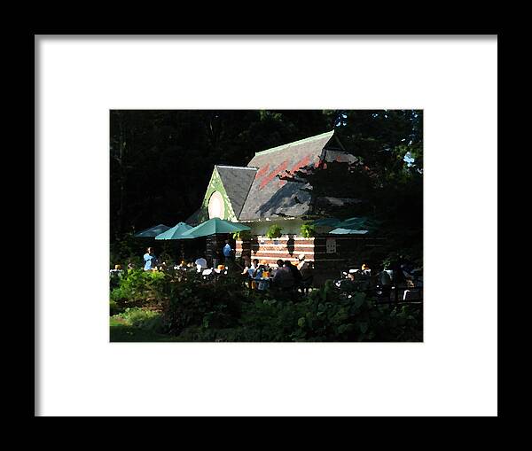 Cafe Framed Print featuring the photograph Cafe in the Trees by Yue Wang