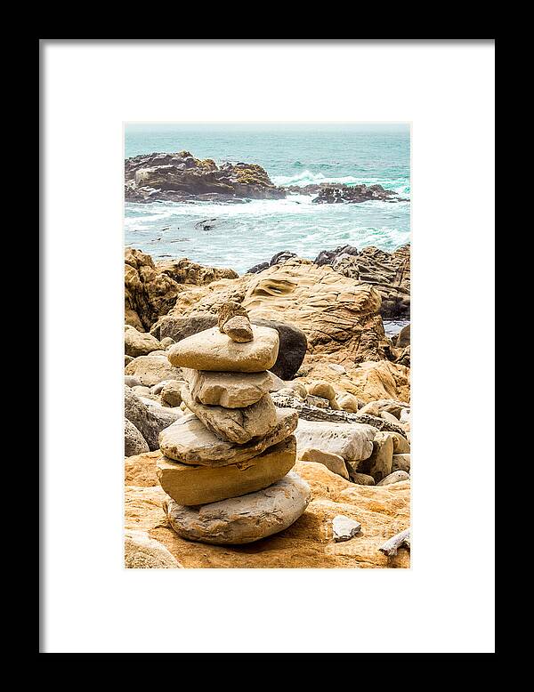 Cairn Framed Print featuring the photograph Cairn by Suzanne Luft