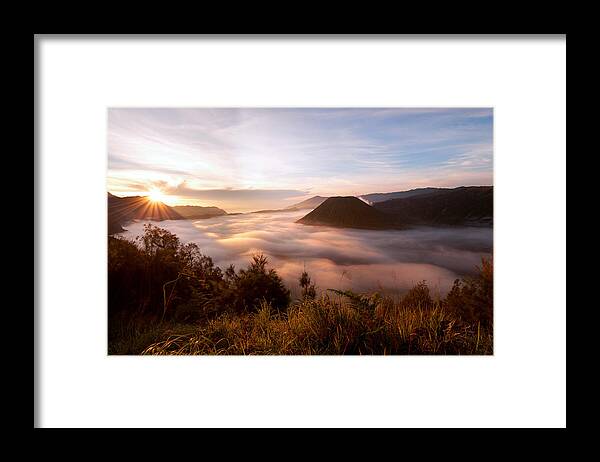 Mount Bromo Framed Print featuring the photograph Caldera Sunrise by Andrew Kumler