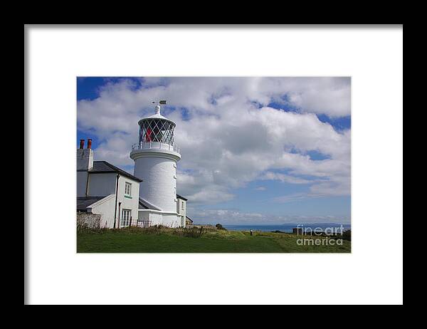 Tenby Framed Print featuring the photograph Caldey Island Lighthouse by Jeremy Hayden