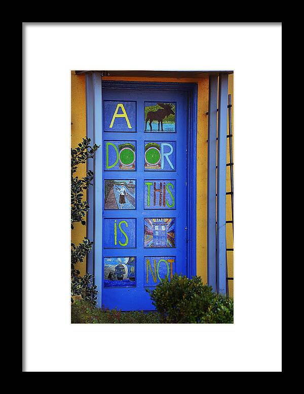 Painted Door Framed Print featuring the photograph California Door Collection 3 by Xueling Zou