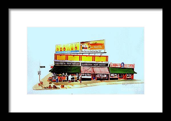 Produce Market Framed Print featuring the painting California Fruit Market by William Renzulli