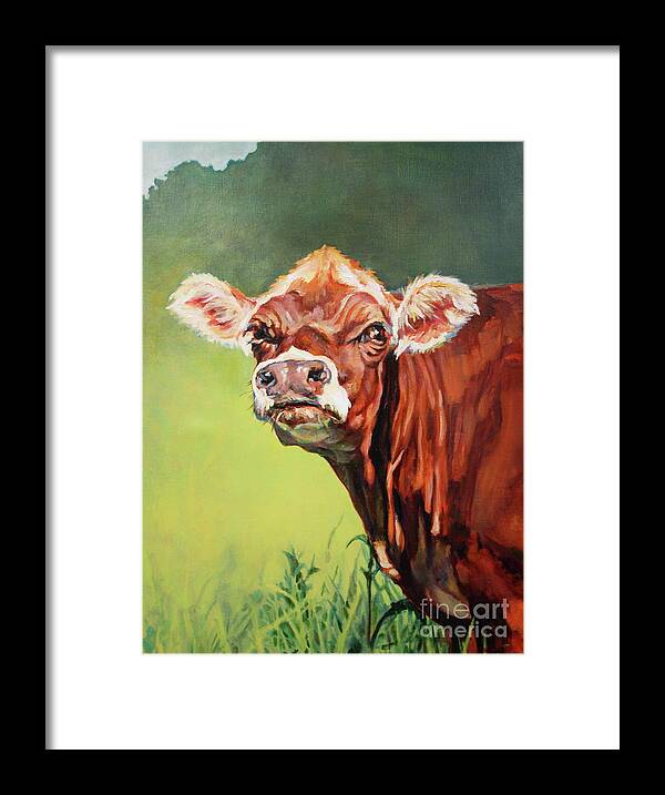 Cow Framed Print featuring the painting Camphill Gal by Patricia A Griffin