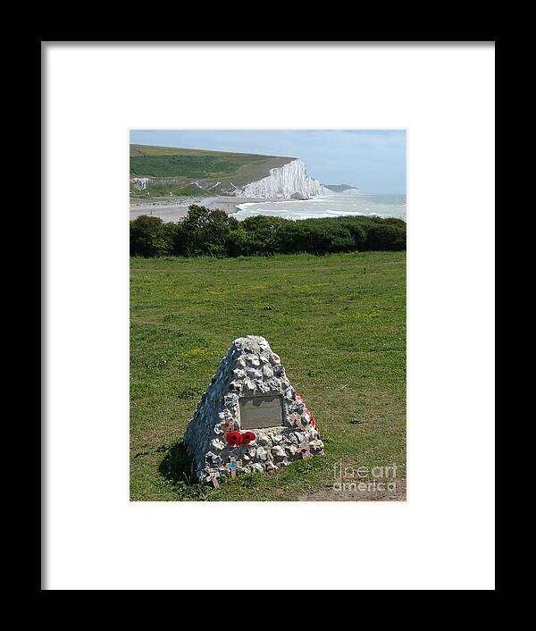 Cuckmere Haven Framed Print featuring the photograph Canadian Memorial - Cuckmere by Phil Banks