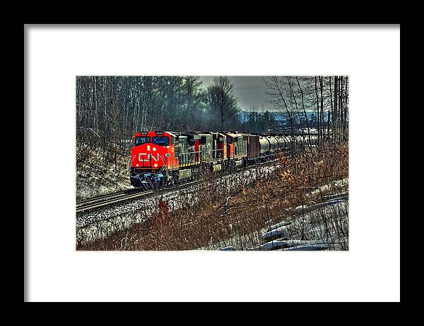 Canadian National Railway Framed Print featuring the photograph Canadian National Railway by Karl Anderson