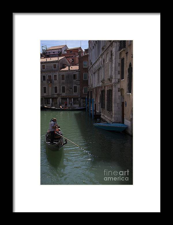 Canal Framed Print featuring the photograph Canal in Venice by Timothy Johnson