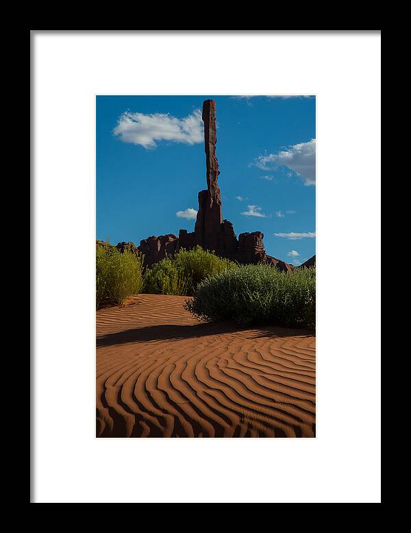 Monument Valley Framed Print featuring the photograph Candle in the Sand by George Buxbaum