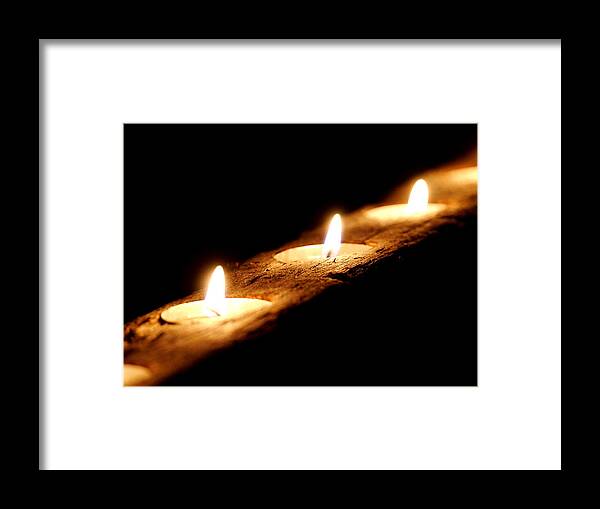 Candle Framed Print featuring the photograph Candlelight by Richard Reeve