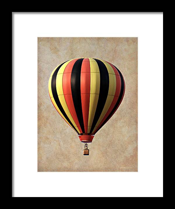 Candy Corn Balloon Framed Print featuring the photograph Candy Corn Balloon by Dark Whimsy