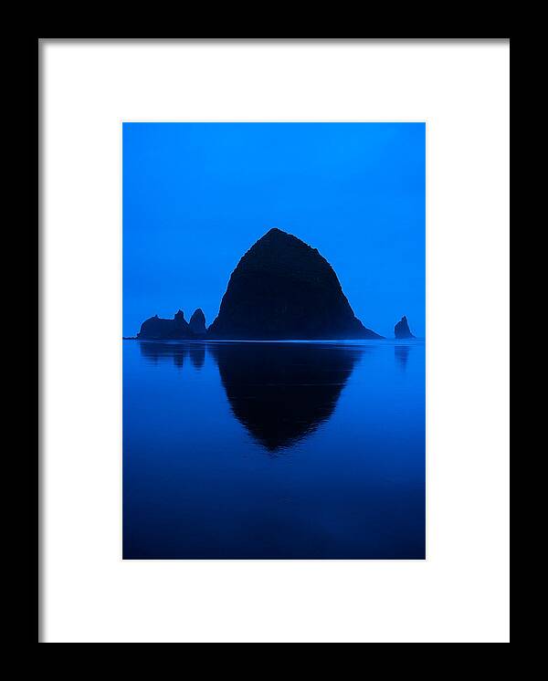 Cannon Beach Framed Print featuring the photograph Cannon Beach Blue by Mark Rogers
